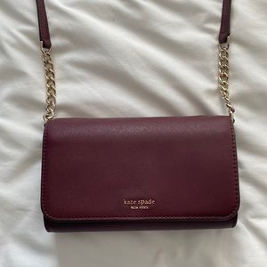 Kate spade cross body burgundy